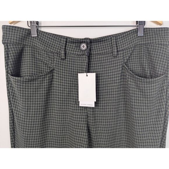 NWT Universal Standard  Cigarette Ponte Pant in Forest Houndstooth - Picture 4 of 9